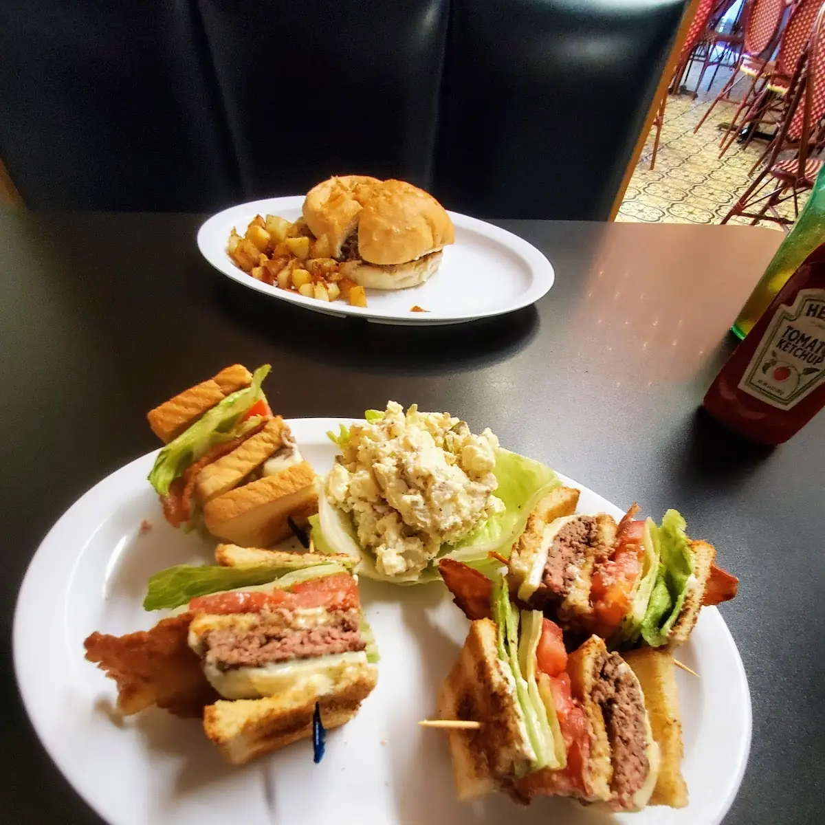 Cheeseburger Club Sandwich