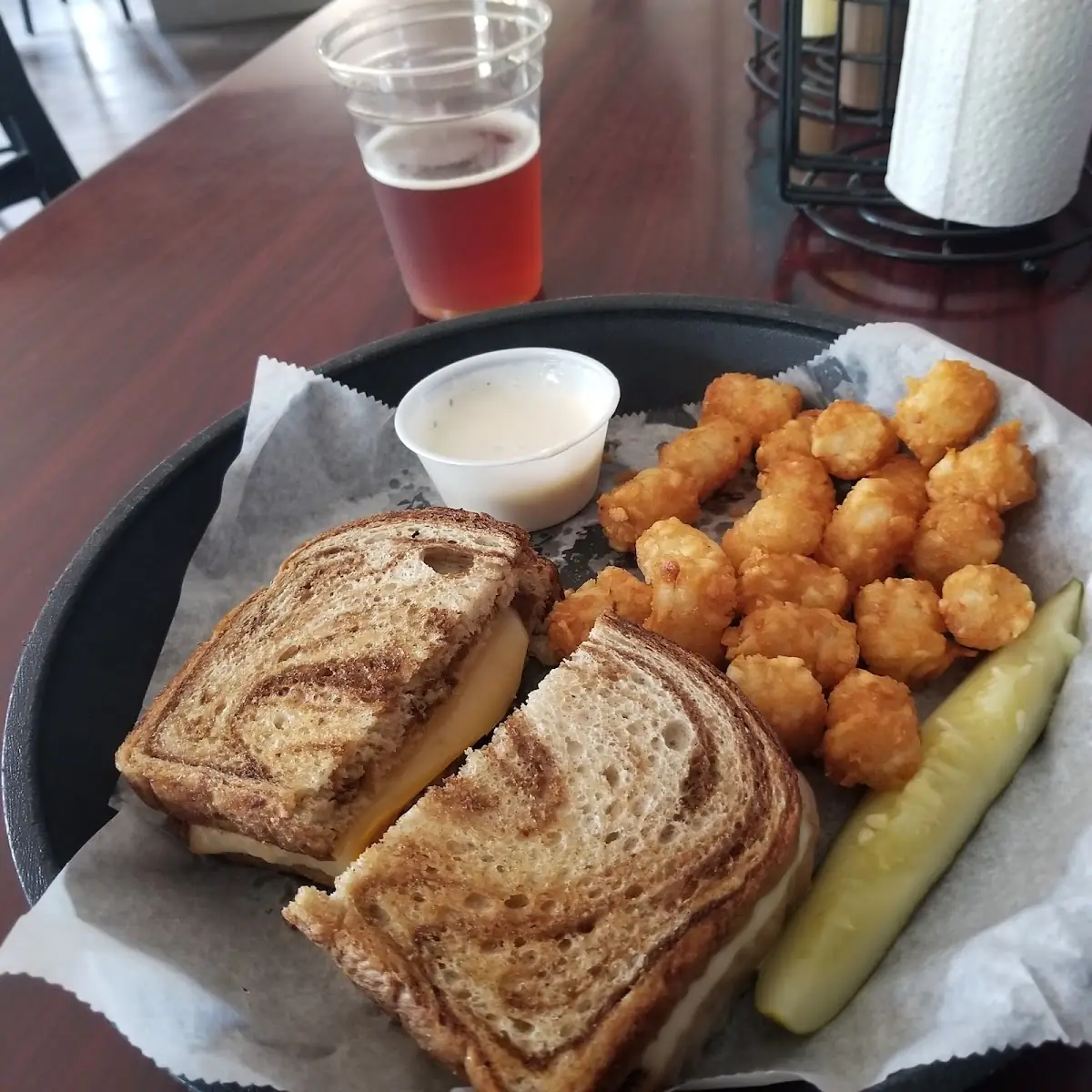 Grilled Cheese and Tots