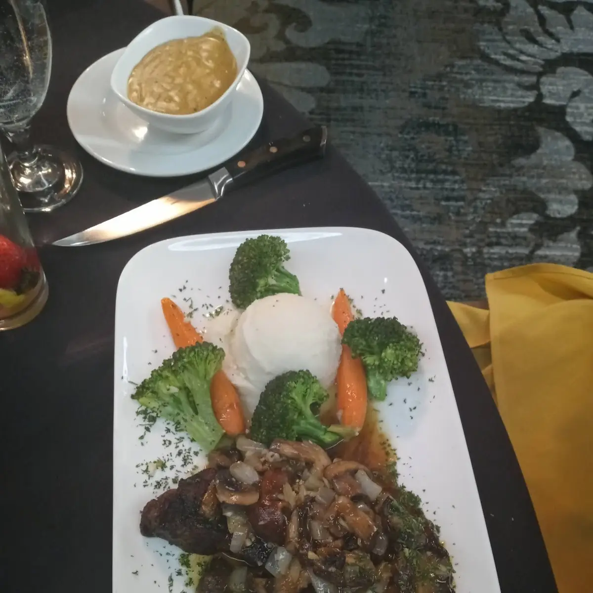Ribeye Steak Smothered w Onoions
