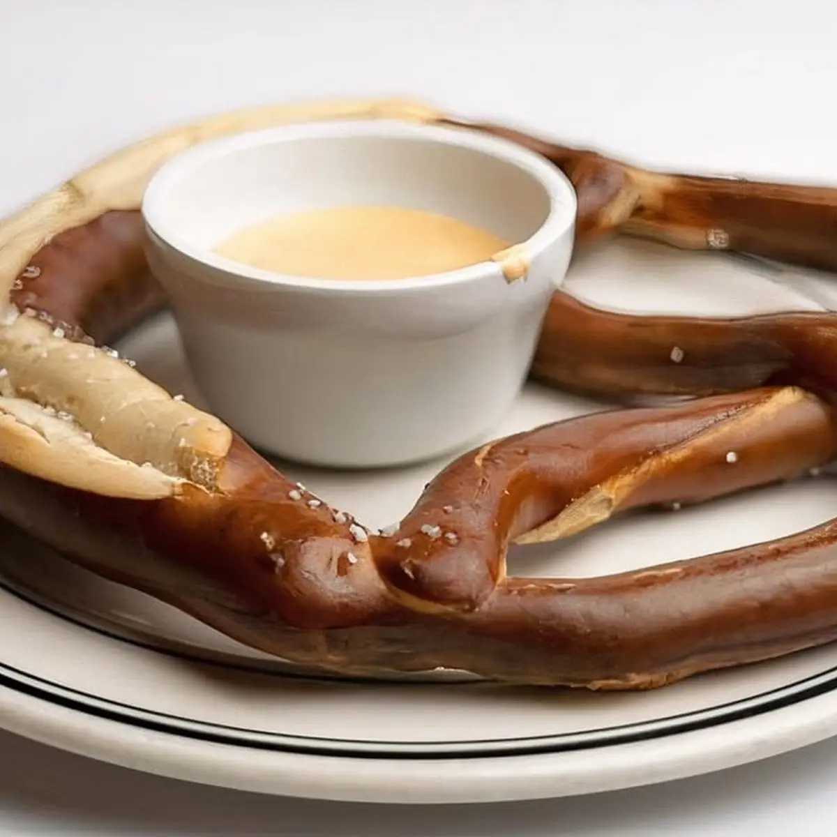Bavarian Pretzel with Cheese Sauce