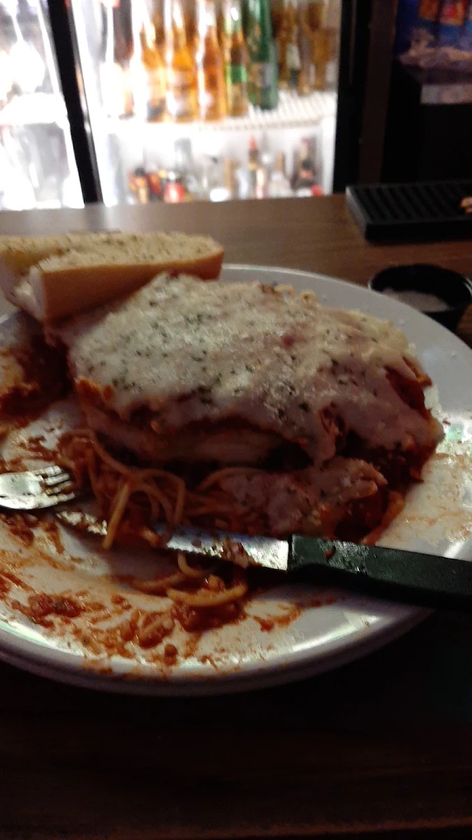 Chicken Parmigiana with Spaghetti