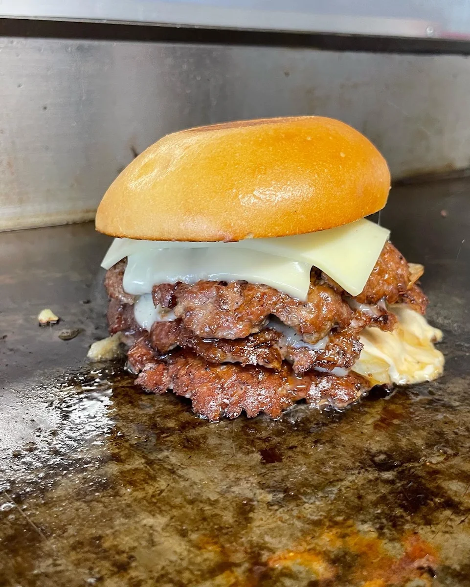 Triple Mushroom Swiss Burger