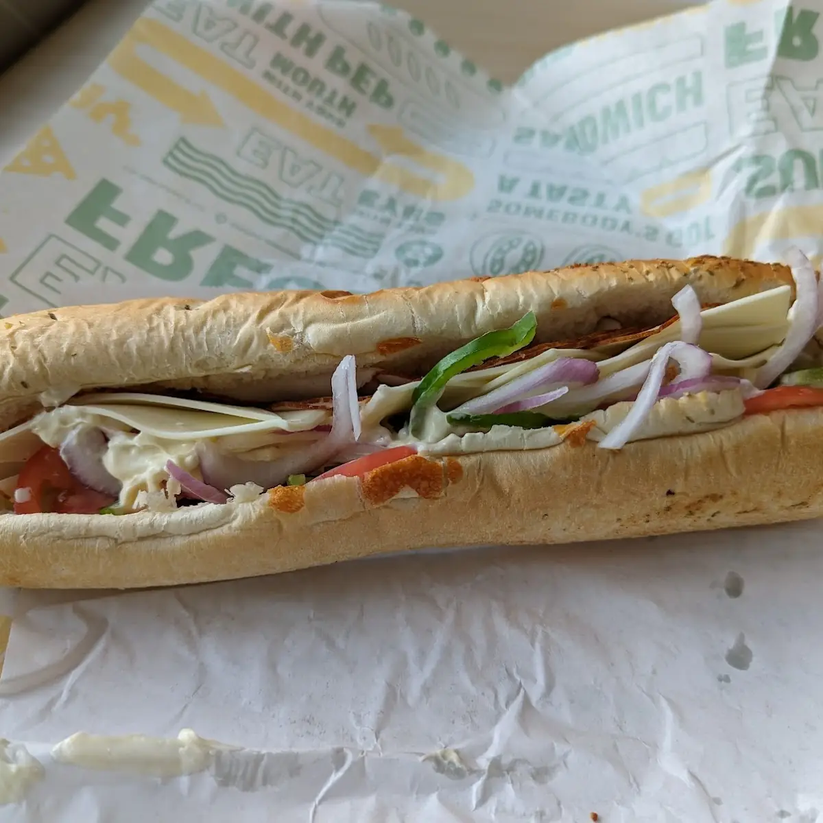 Footlong Turkey on Italian Herb and Cheese Bread