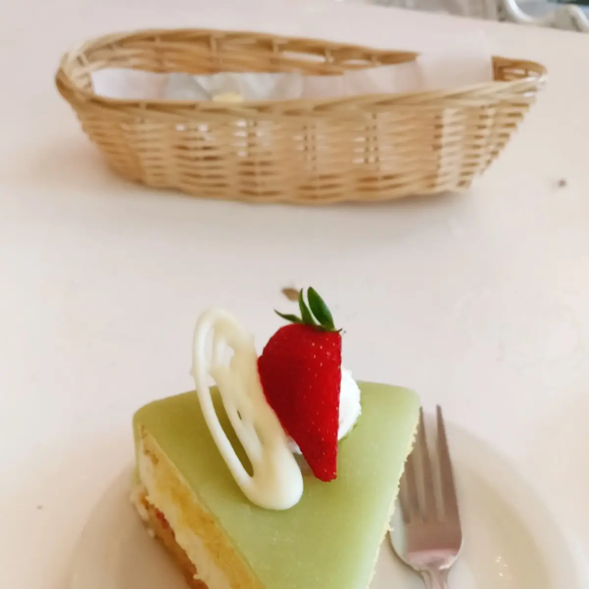 Marzipan Layer Cake Slice