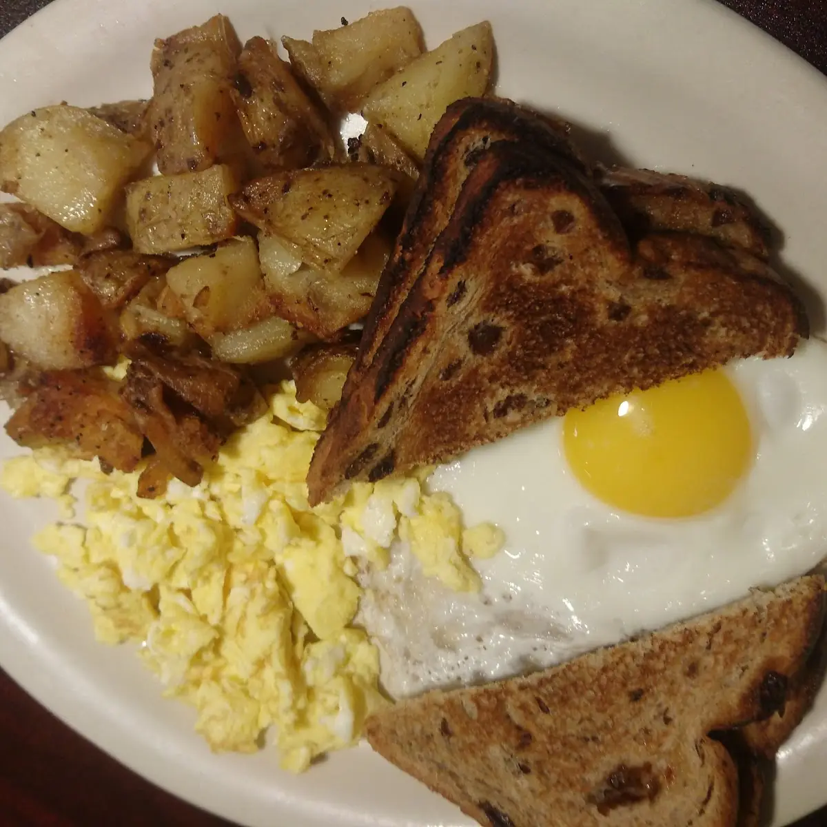 2 Eggs Ham Toast Homefries or Hash Browns
