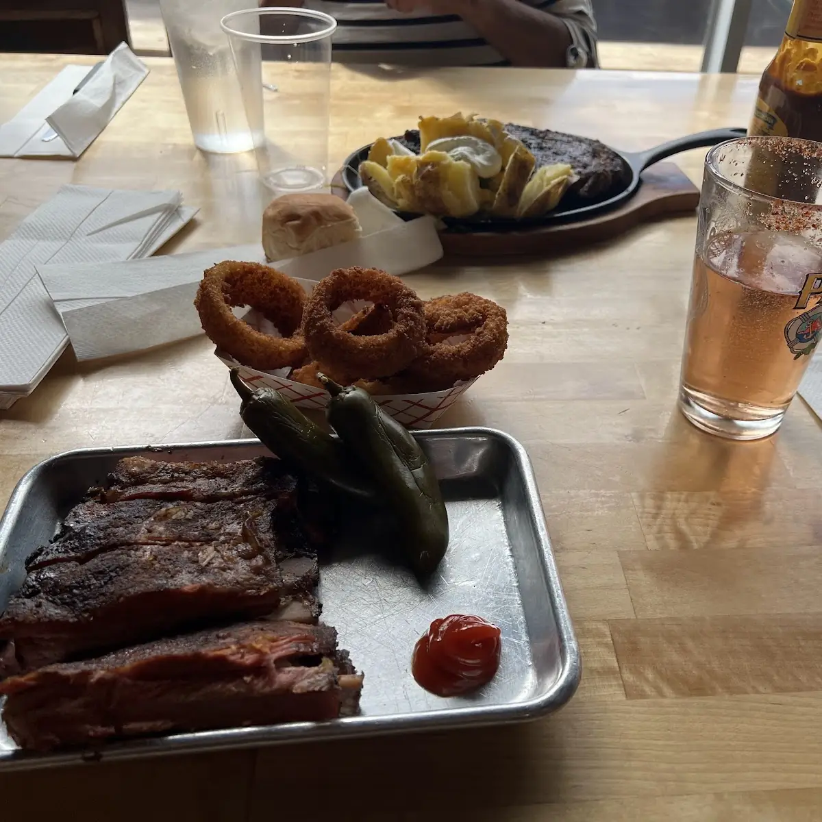 Pork Ribs and Onion Rings