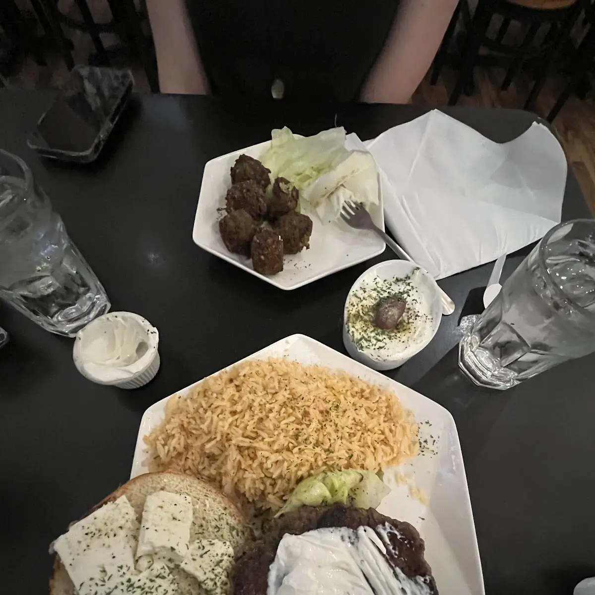 Falafel and Lamb Burger