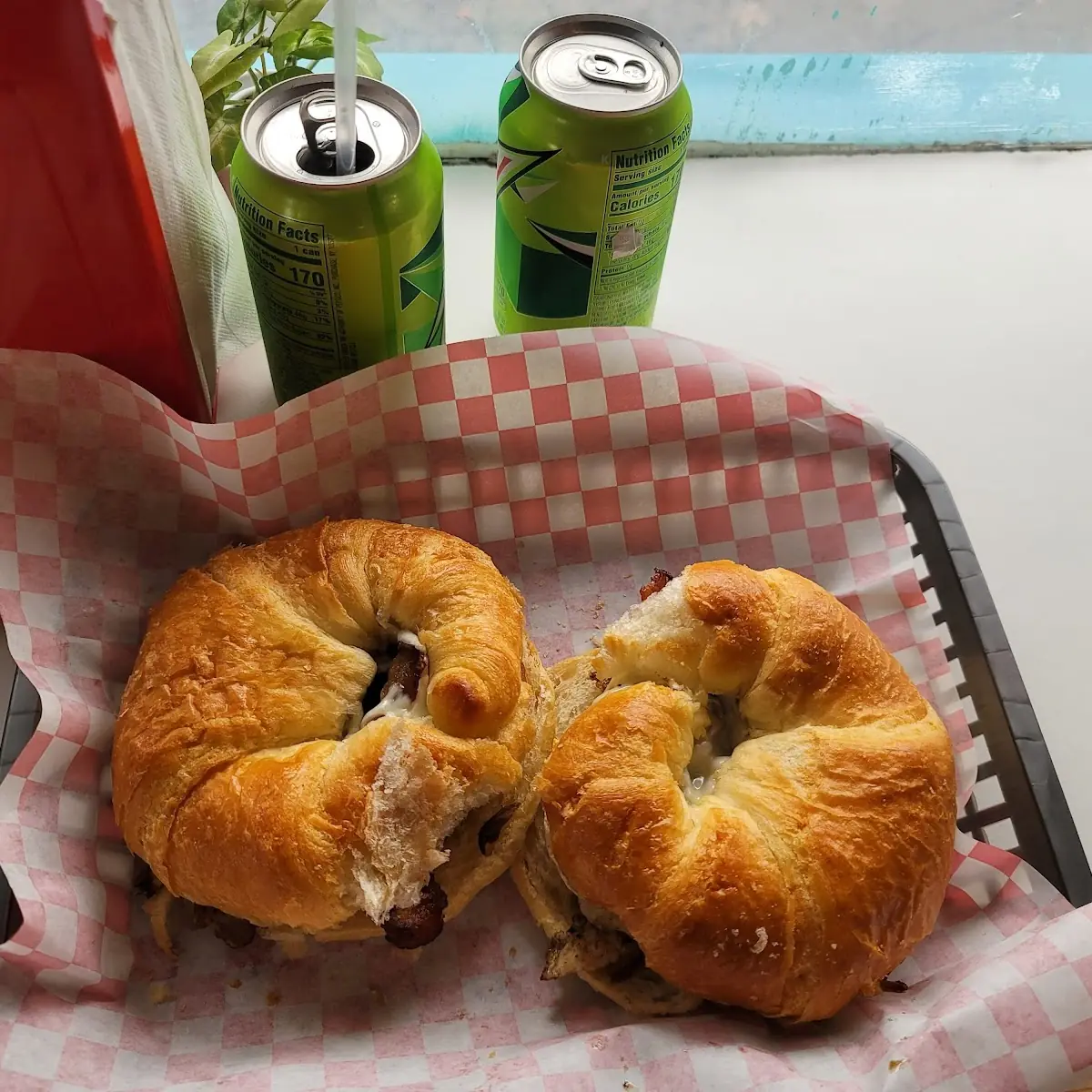 Bacon Egg and Cheese on a Croissant