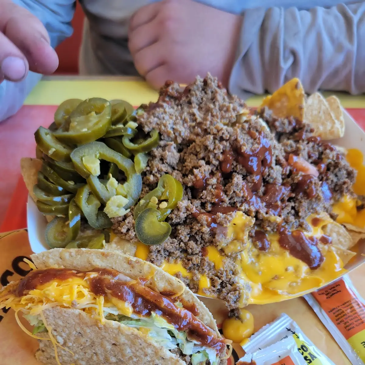 Super Nachos and Crispy Taco