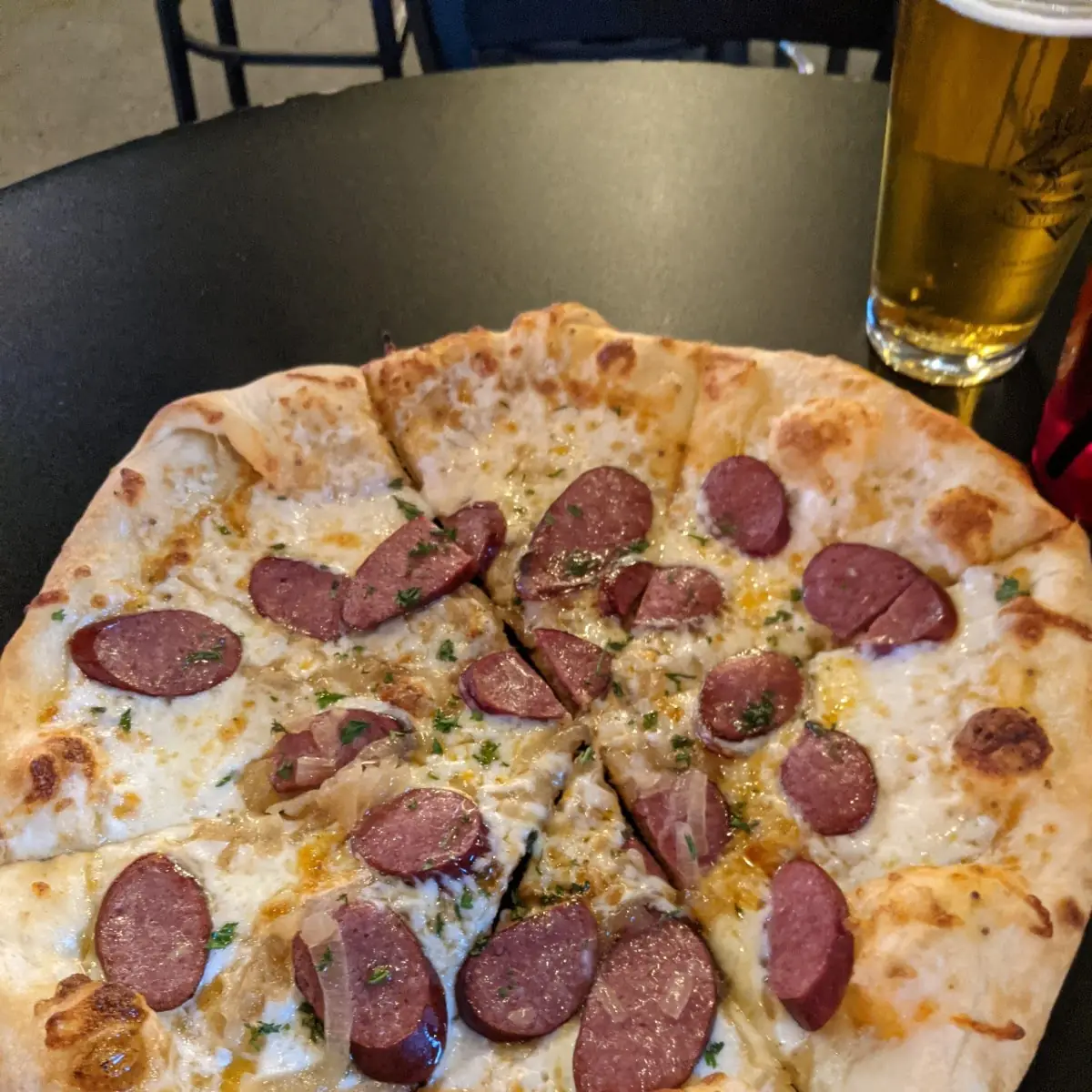 Reindeer Sausage Pizza