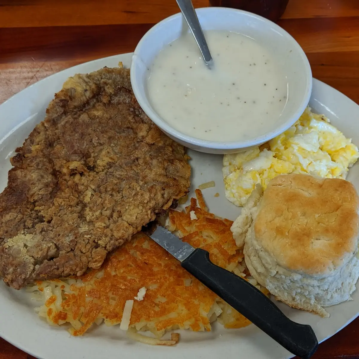 Chicken Fried Steak and Eggs