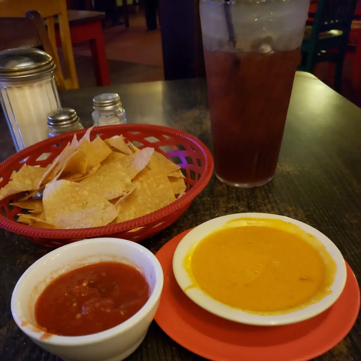 Chips Salsa and Queso