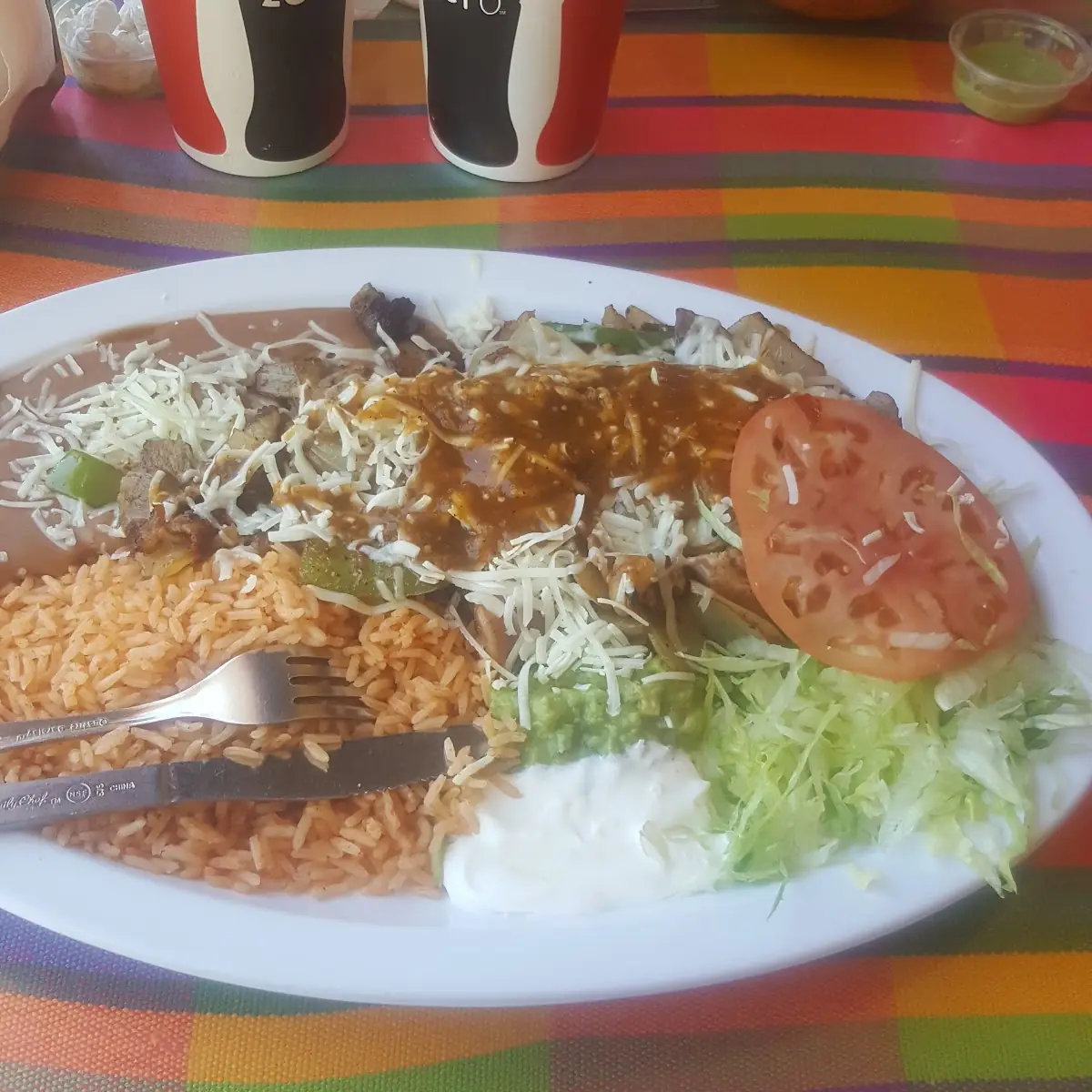 Tamale and Enchilada Combination Plate
