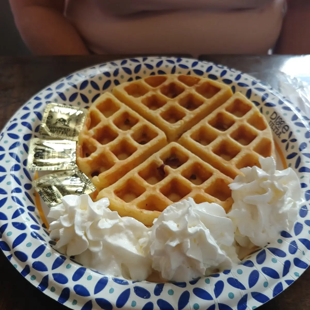 Waffle with Bacon Cheddar