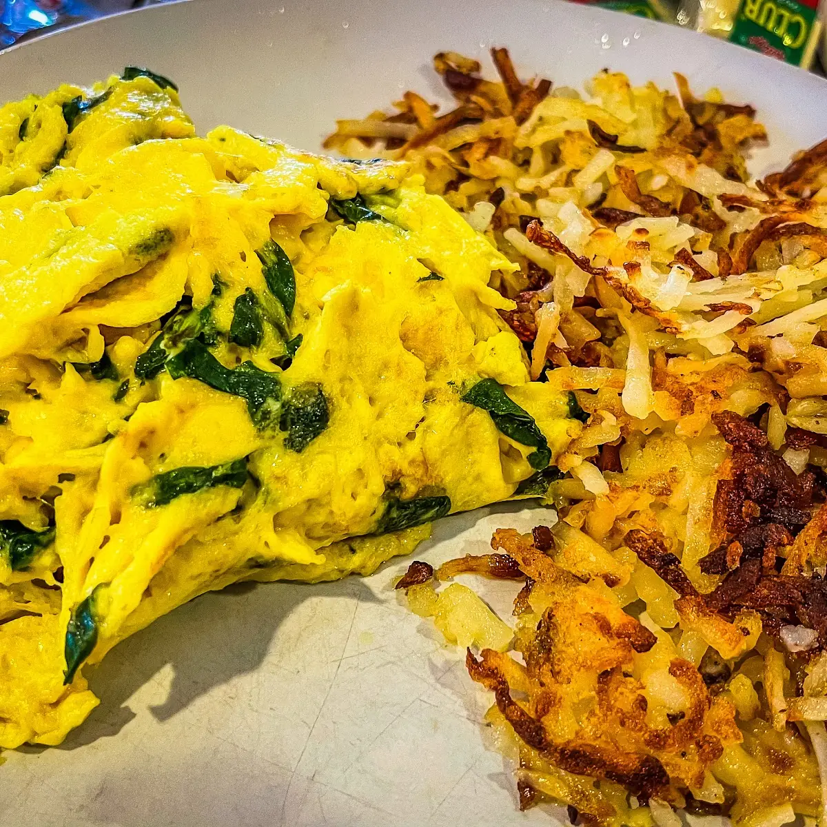 Scrambled Eggs and Hash Browns