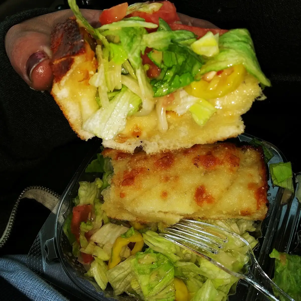 Pizza with Salad