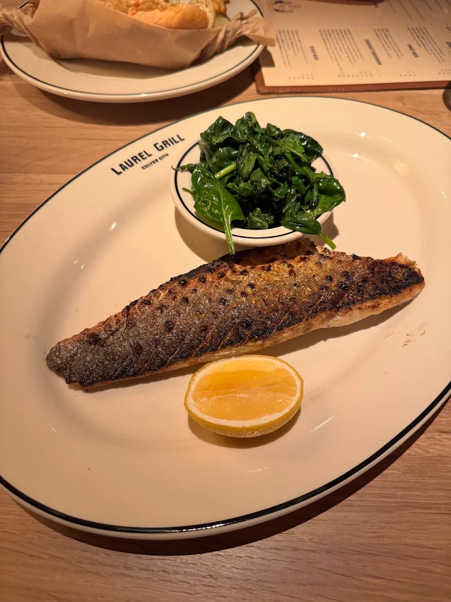 Sea Bass with Spinach