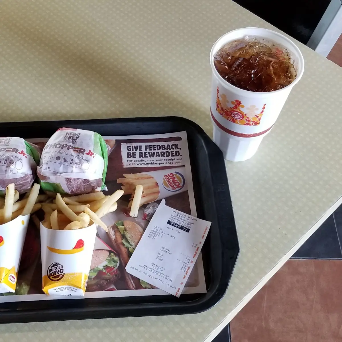 Whopper Jr Cheeseburger Combo