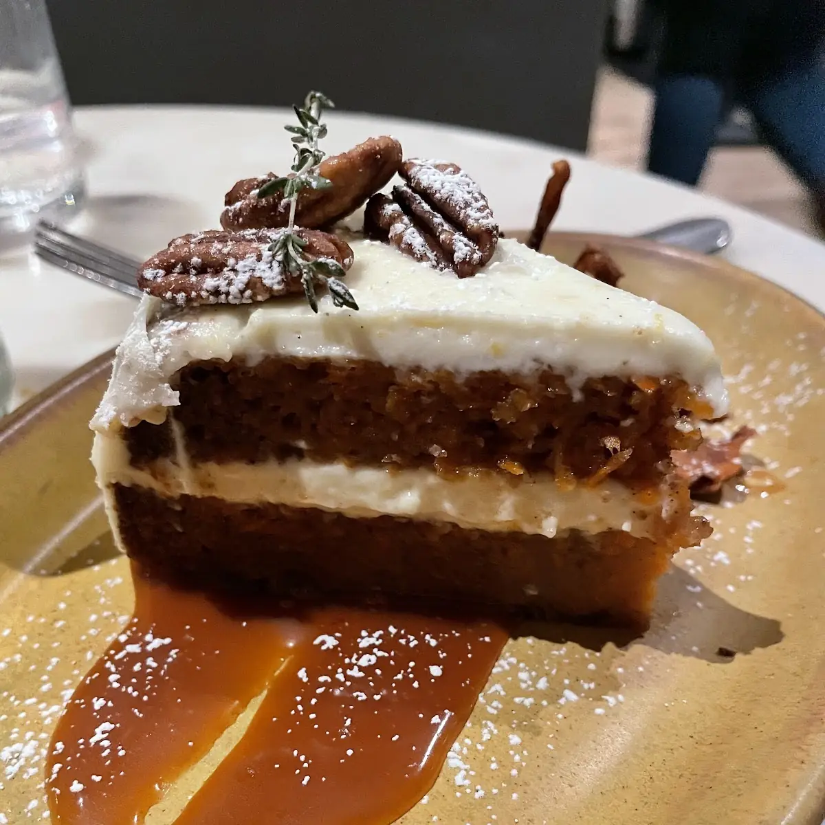 Layered Carrot Cake with Pecan Nuts