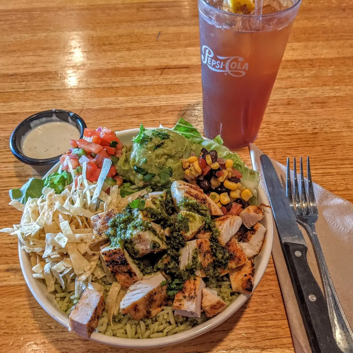 Chips & Salsa House Salad Tomato Basil