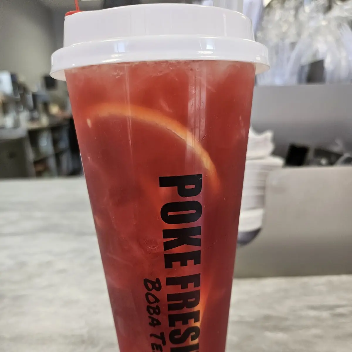 Passion Fruit Tea Boba