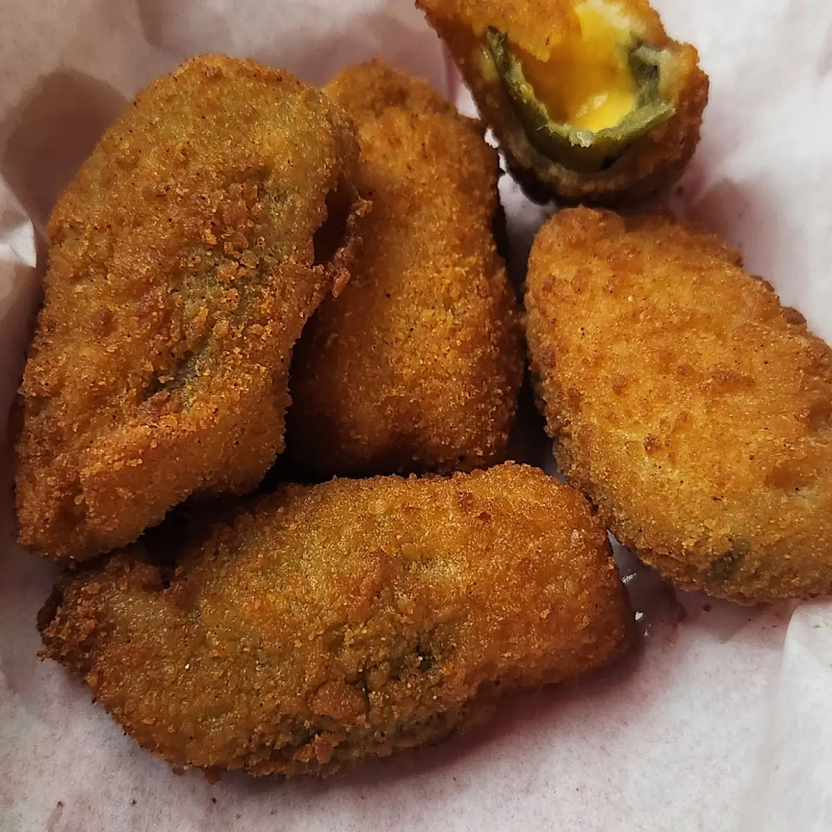 Cheddar Cheese Stuffed Jalapeno Poppers