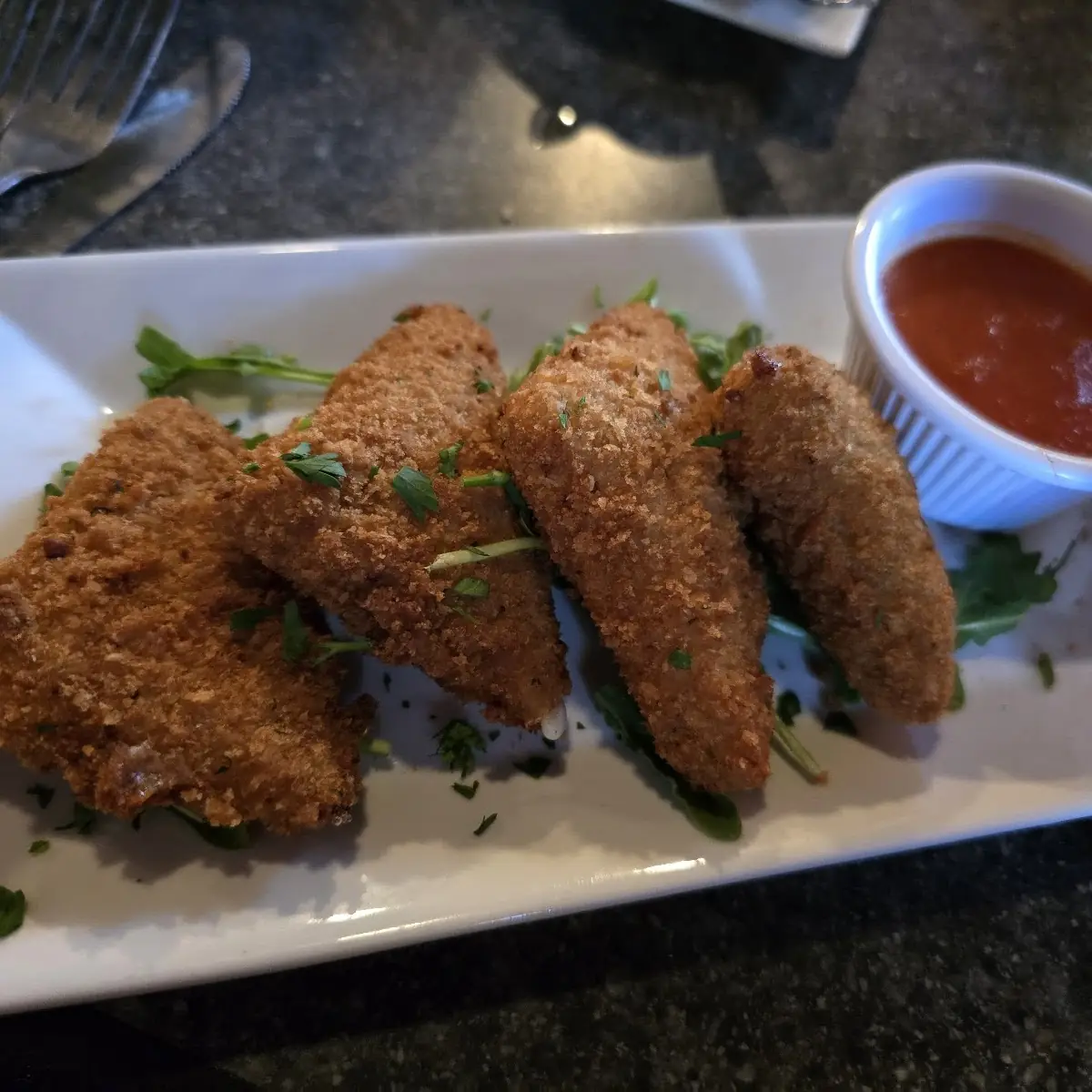 Fried Mozzarella Triangles