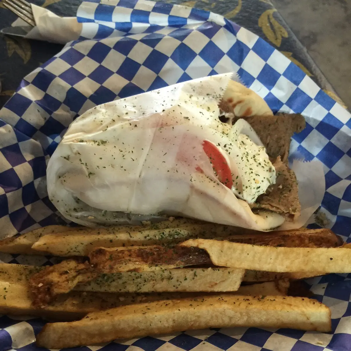Gyro and Fries