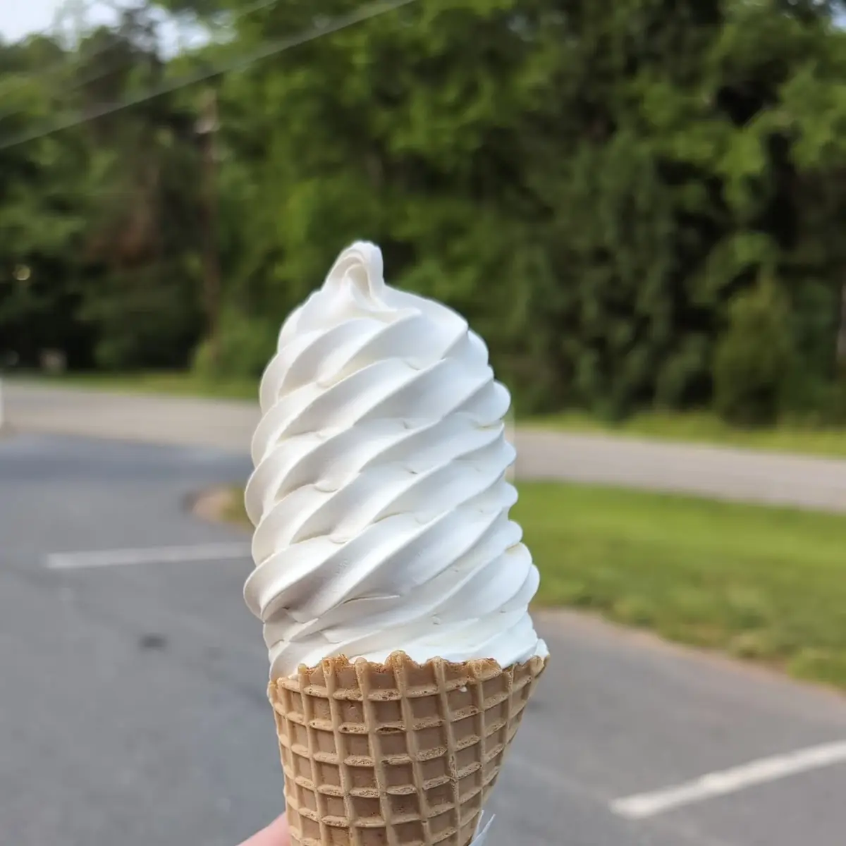 Vanilla Soft Serve Waffle Cone