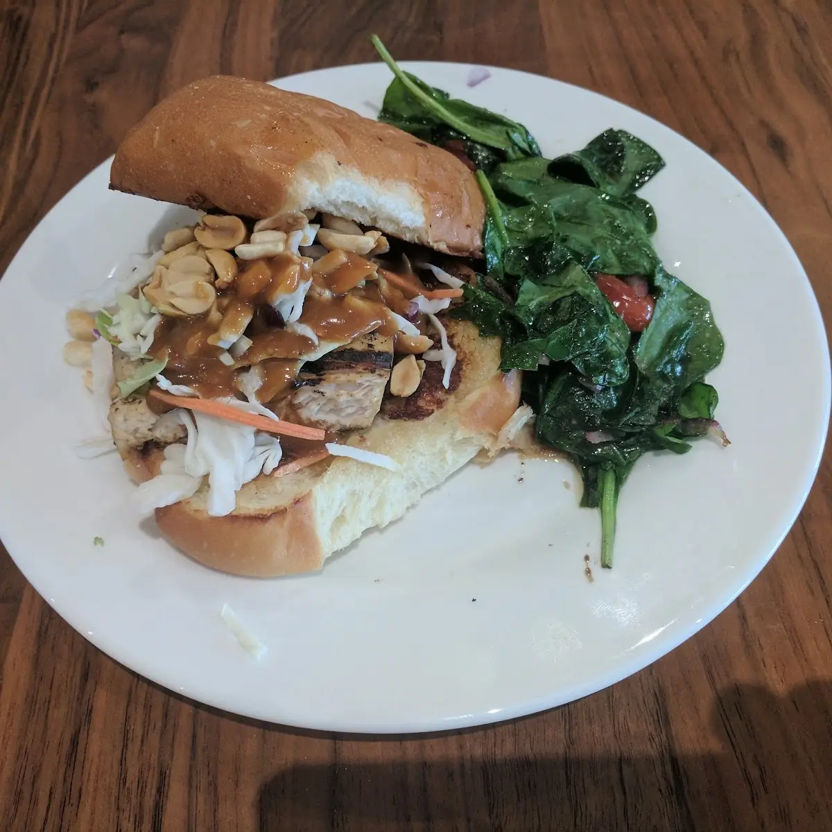 Thai Chicken Sandwich with Peanut Sauce
