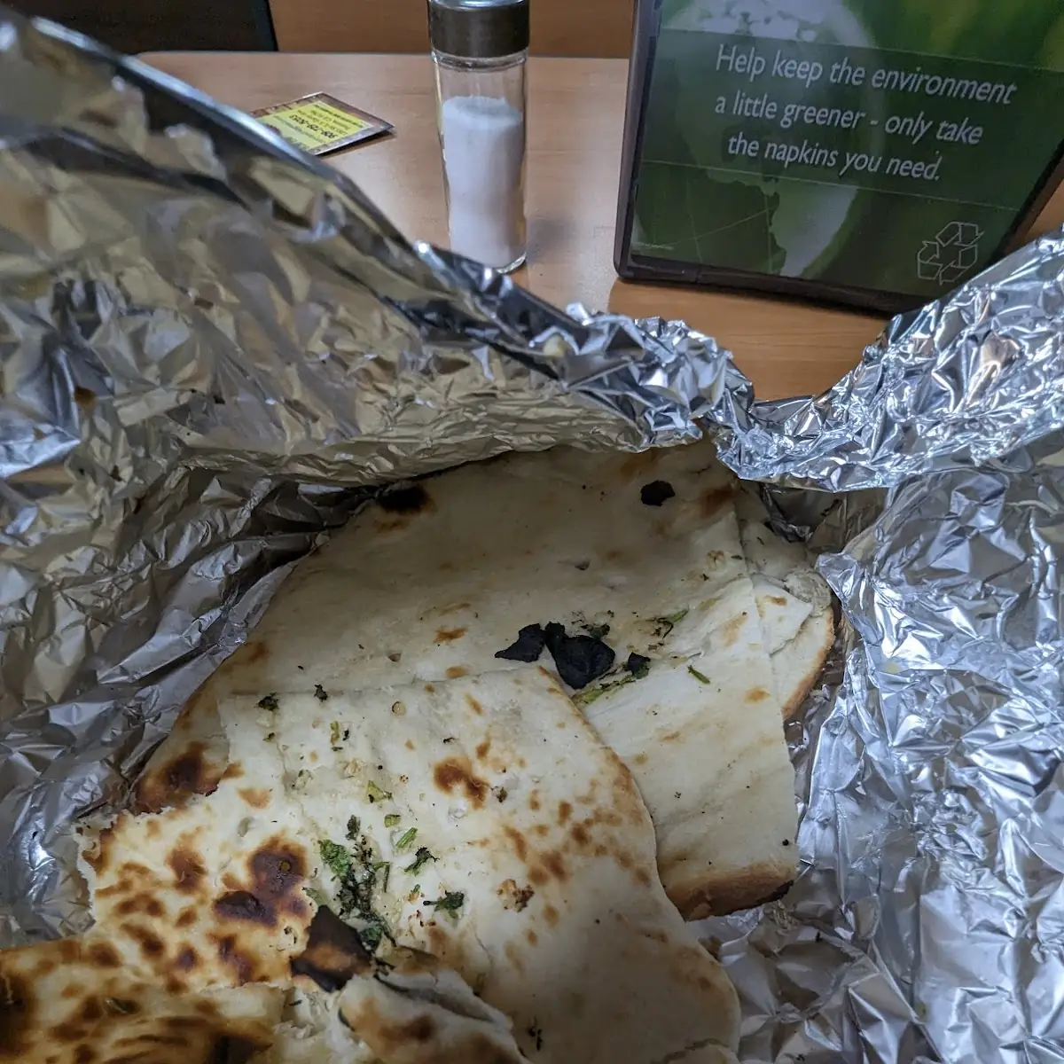 Garlic Naan That Is Under Cooked
