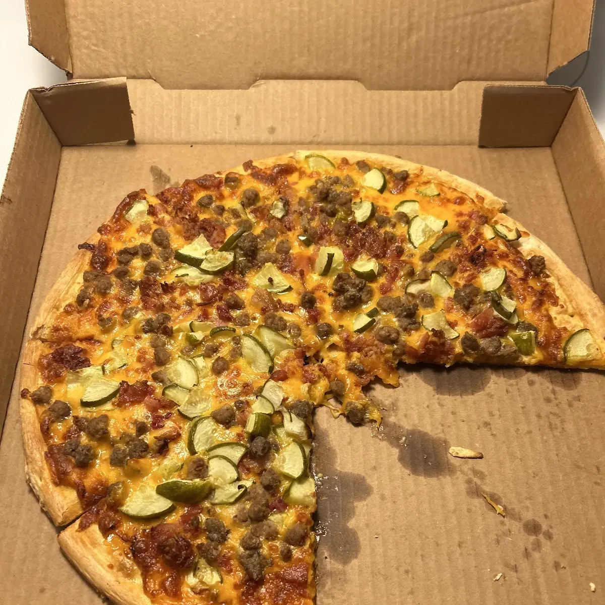 Bacon Cheese Burger Pizza