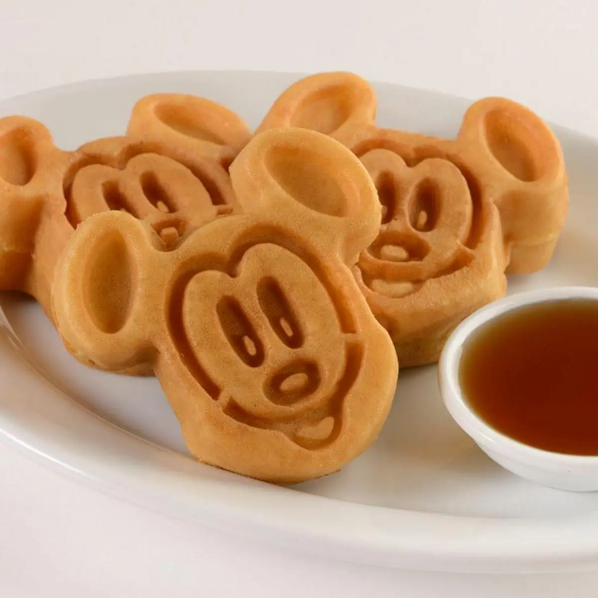 Mickey-Shaped Waffles