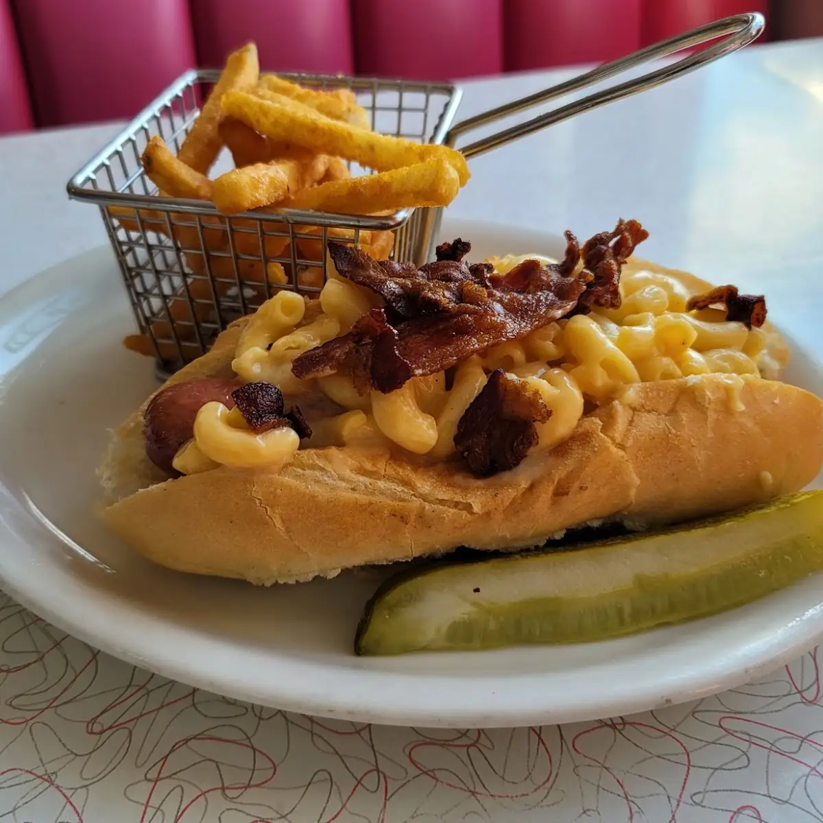 Mac N Cheese Dog