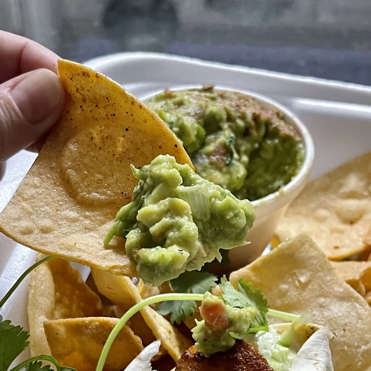 Fish Tacos with Guacamole Dip