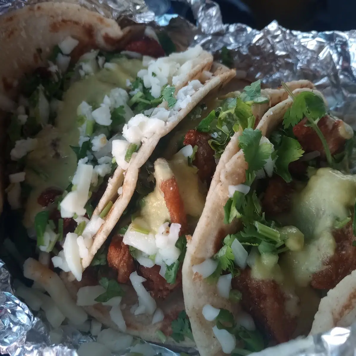 Chicharrones and Pastor Taco
