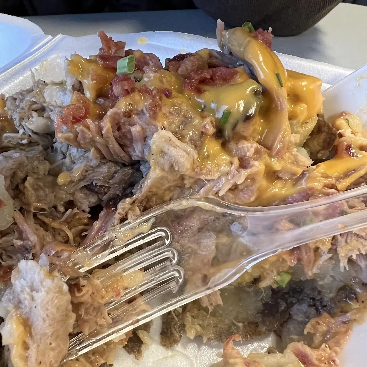 Fully Loaded Baked Potato with Pulled Pork