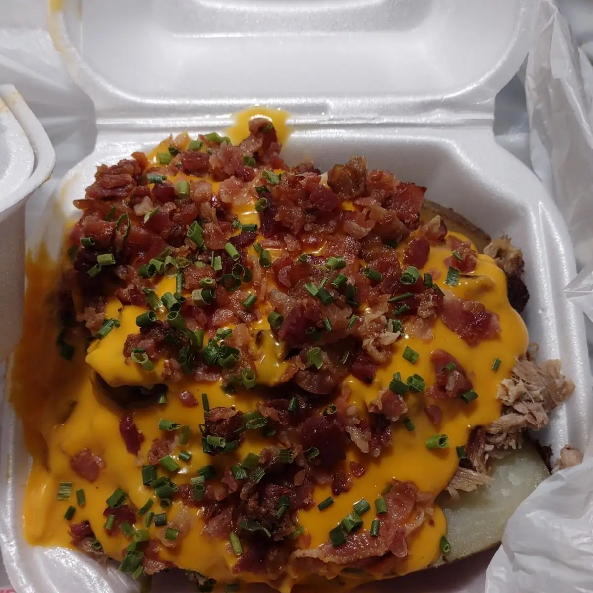 Smoked Pulled Pork Baked Potato