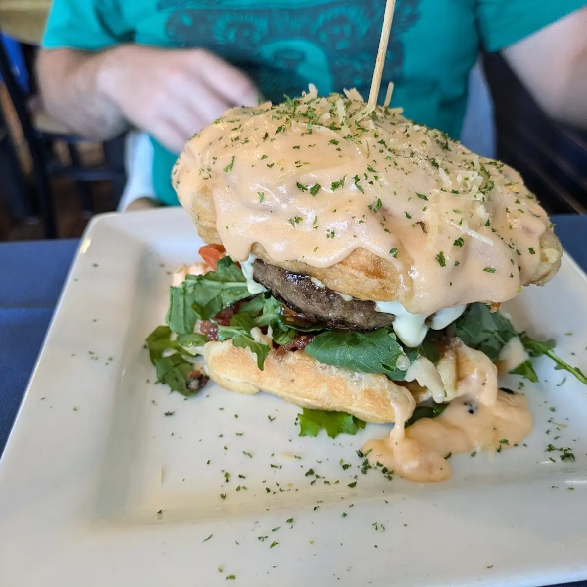 Well Hung Waffle Burger
