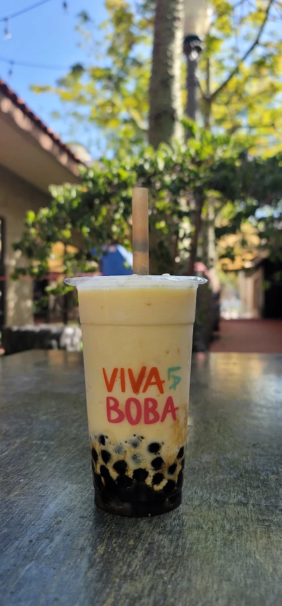 Passion Fruit Mango Boba Smoothie