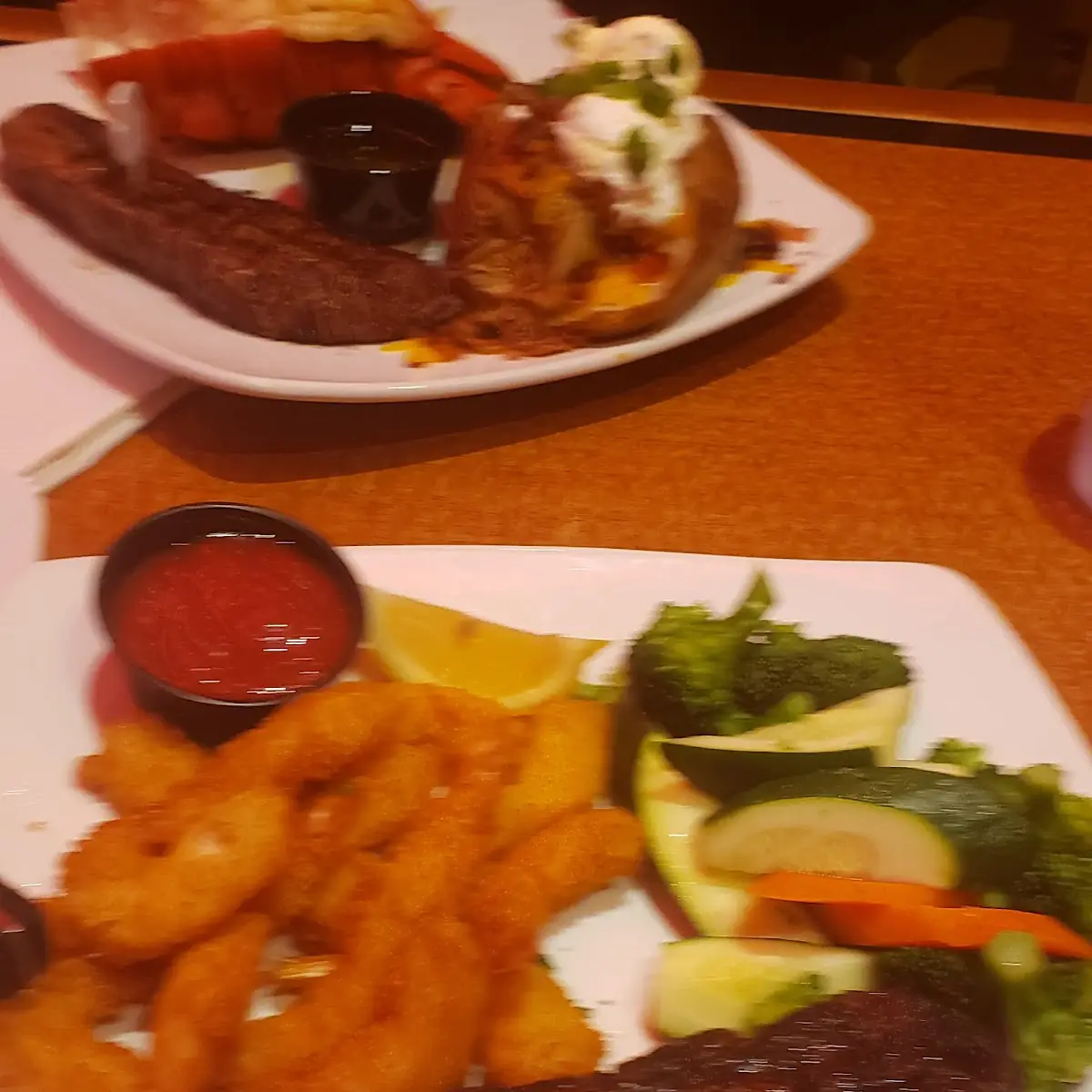 Steak and Endless Fried Shrimp