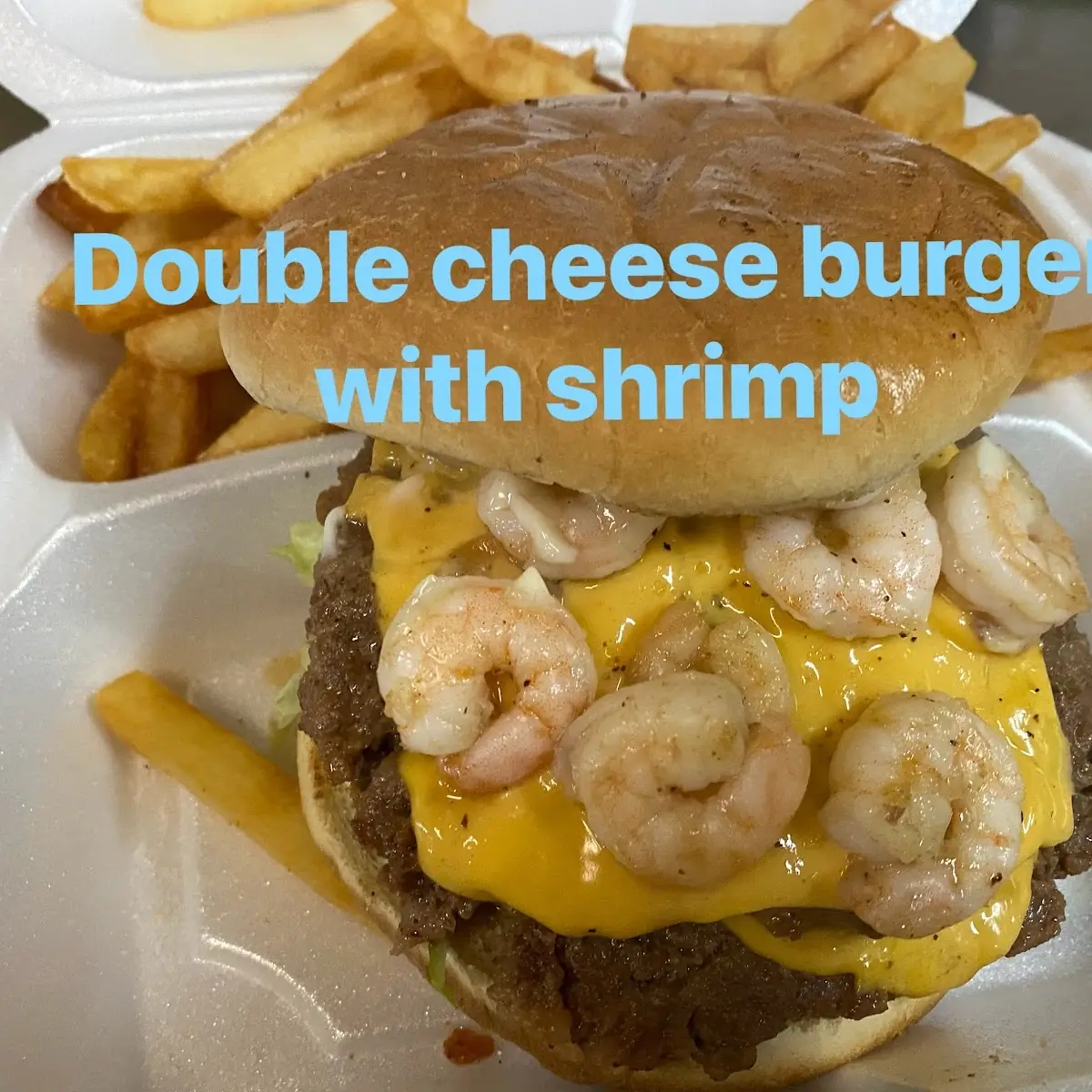 Double Shrimp Cheese Burger