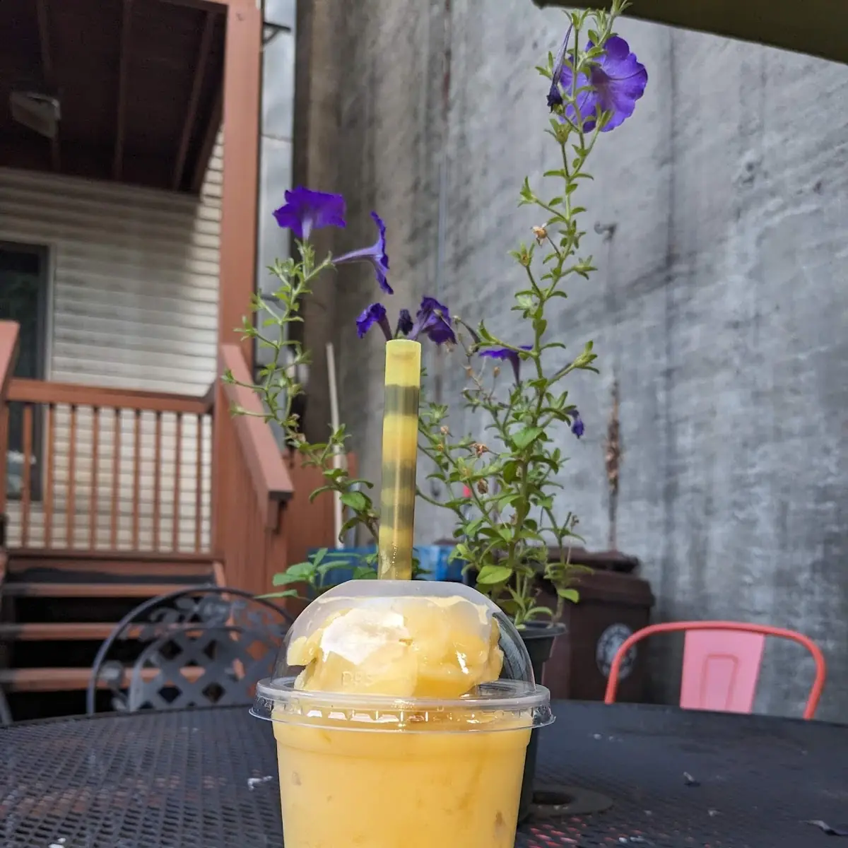 Mango Pineapple Smoothie with Boba