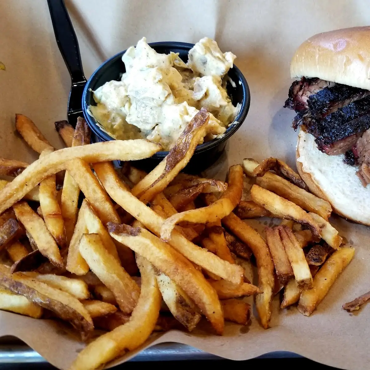 Sliced Brisket Potato Salad