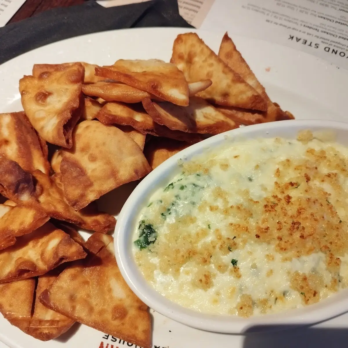 Parmesan Crusted Spinach Dip