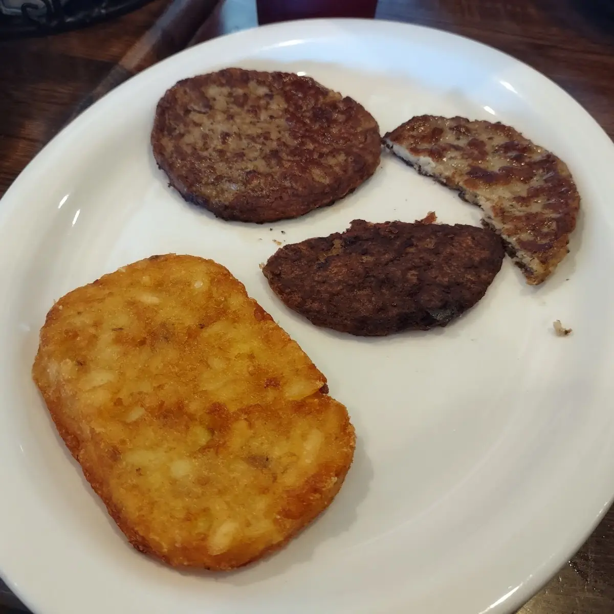 Hashed Browns and Sausage Patties