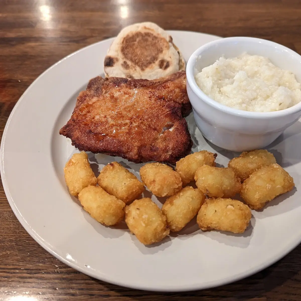 Pork Chop Platter with English Muffin