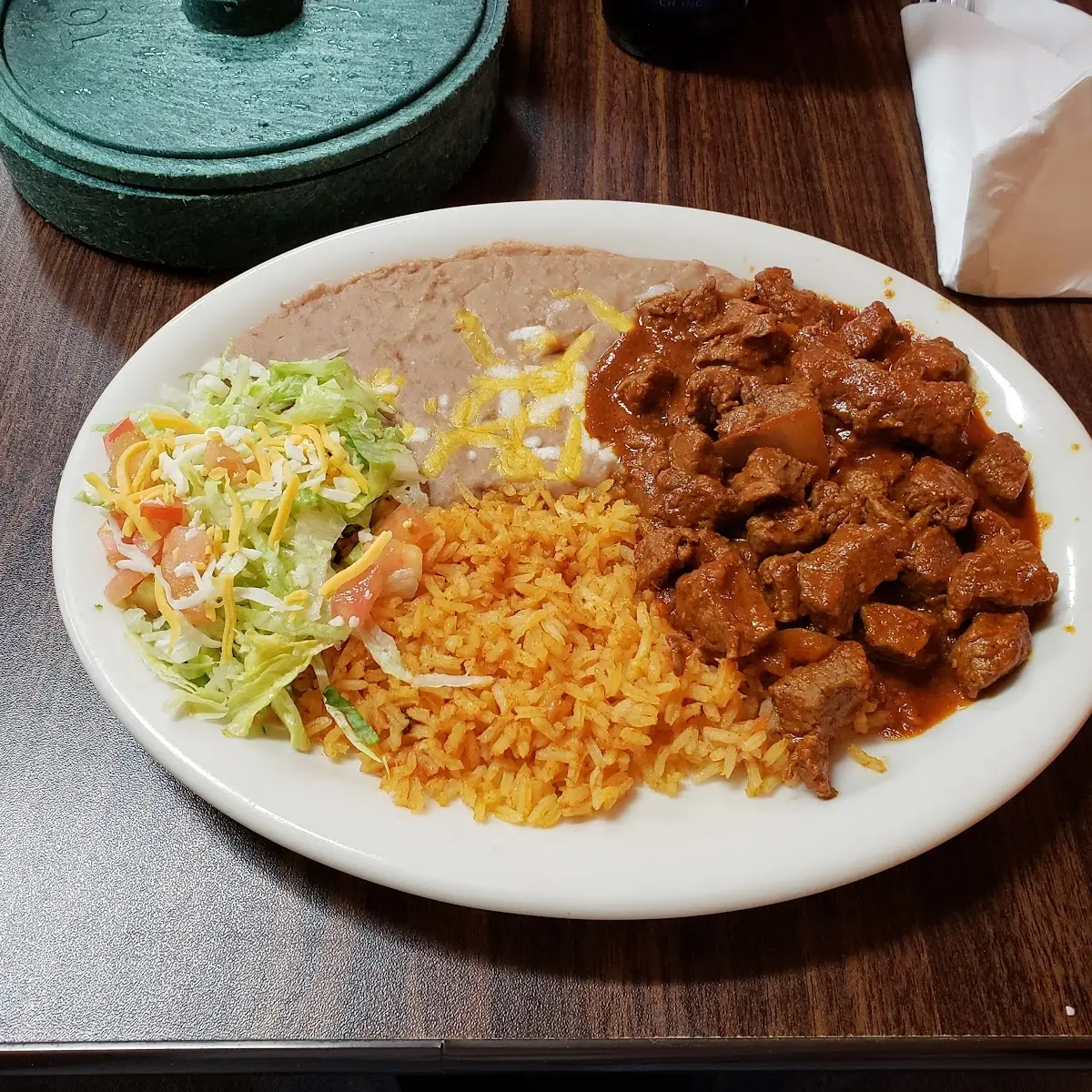 Chile Colorado Plate Beef - With Tortillas