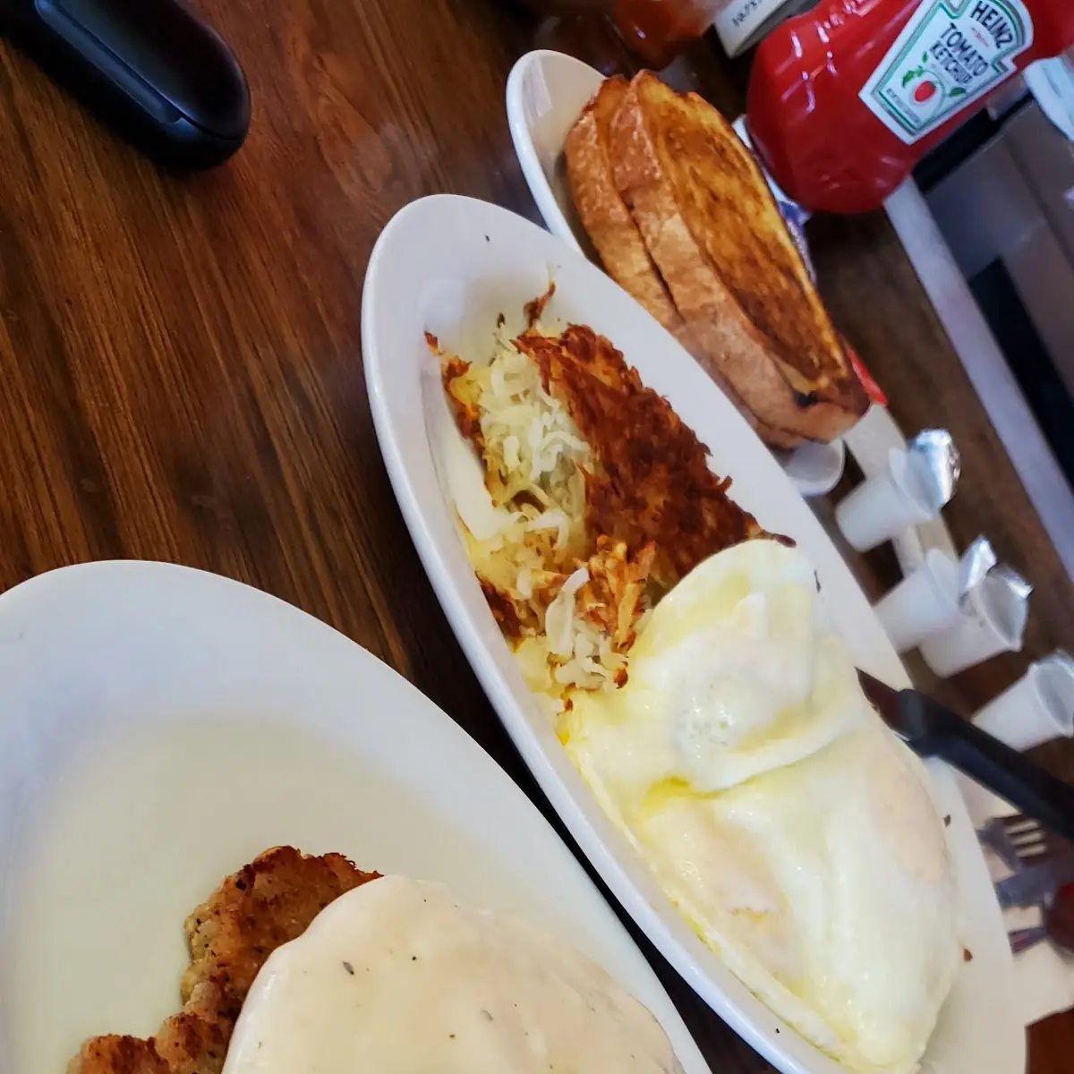 Chicken Fried Steak and Eggs and Toast