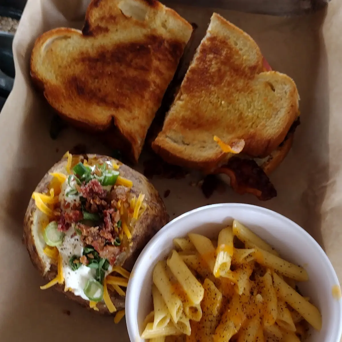 Grilled Cheese with Bacon and Tomato on Sourdough Bread